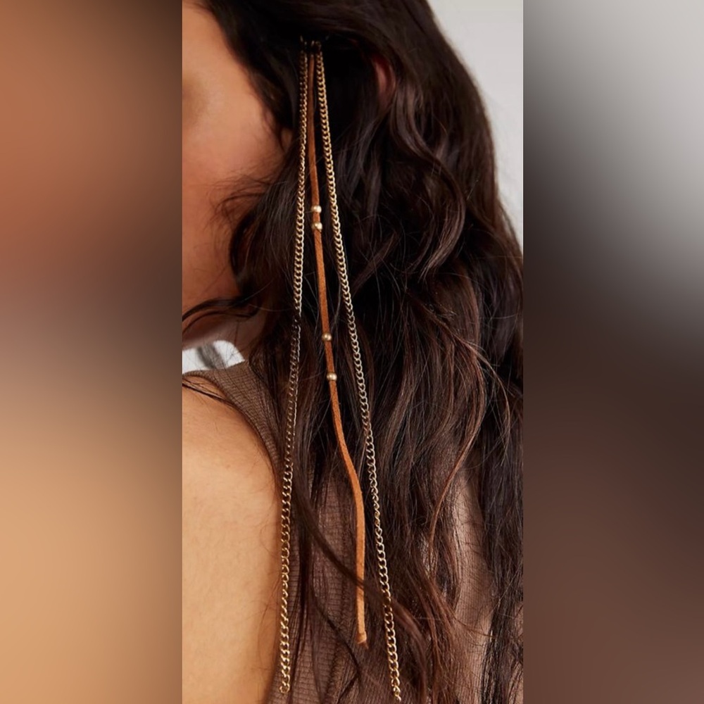 🐰 Free People Fools Gold Braid In (Black/Silver; GUC) - Picture 5 of 6